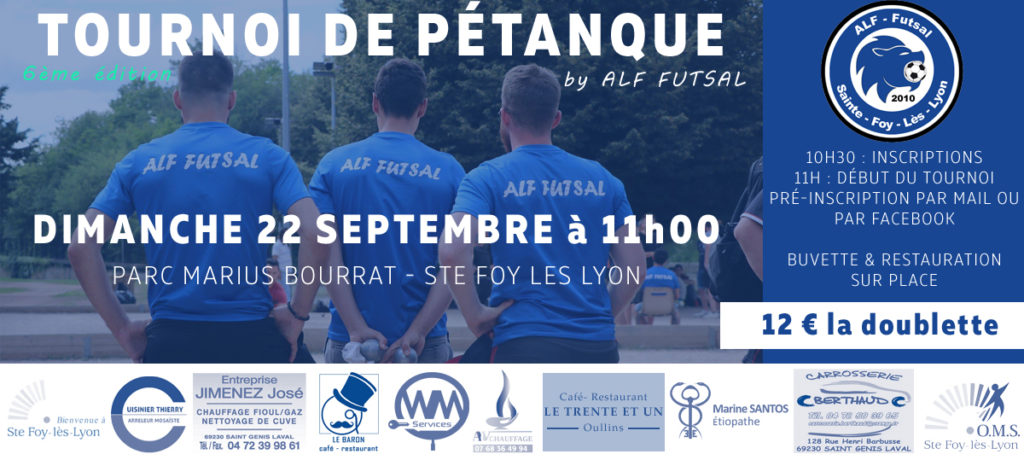 ALF Futsal - tournoi de pétanque 22 septembre 2019