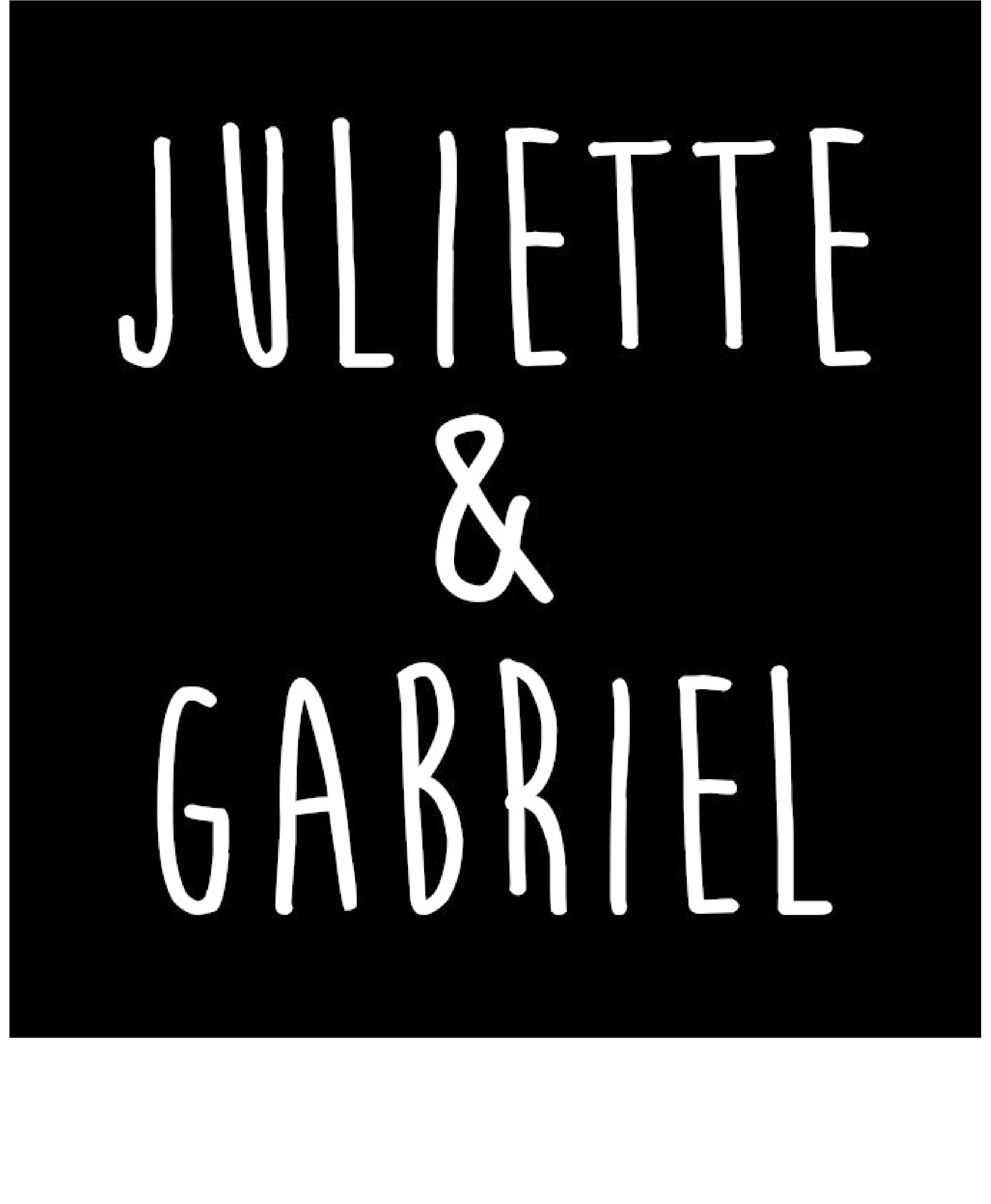 Logo Maillot EQUIPE 1 + slogan blanc_Juliette & Gabriel